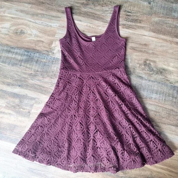 aeropostale purple dress Floral Sweetheart Slip Dress